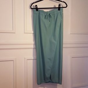Emerson Fry blue lightweight faux wrap skirt